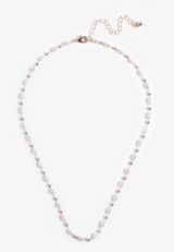 Everyday Layers Gold Twisted Chain Necklace, GOLD/PEARL, small