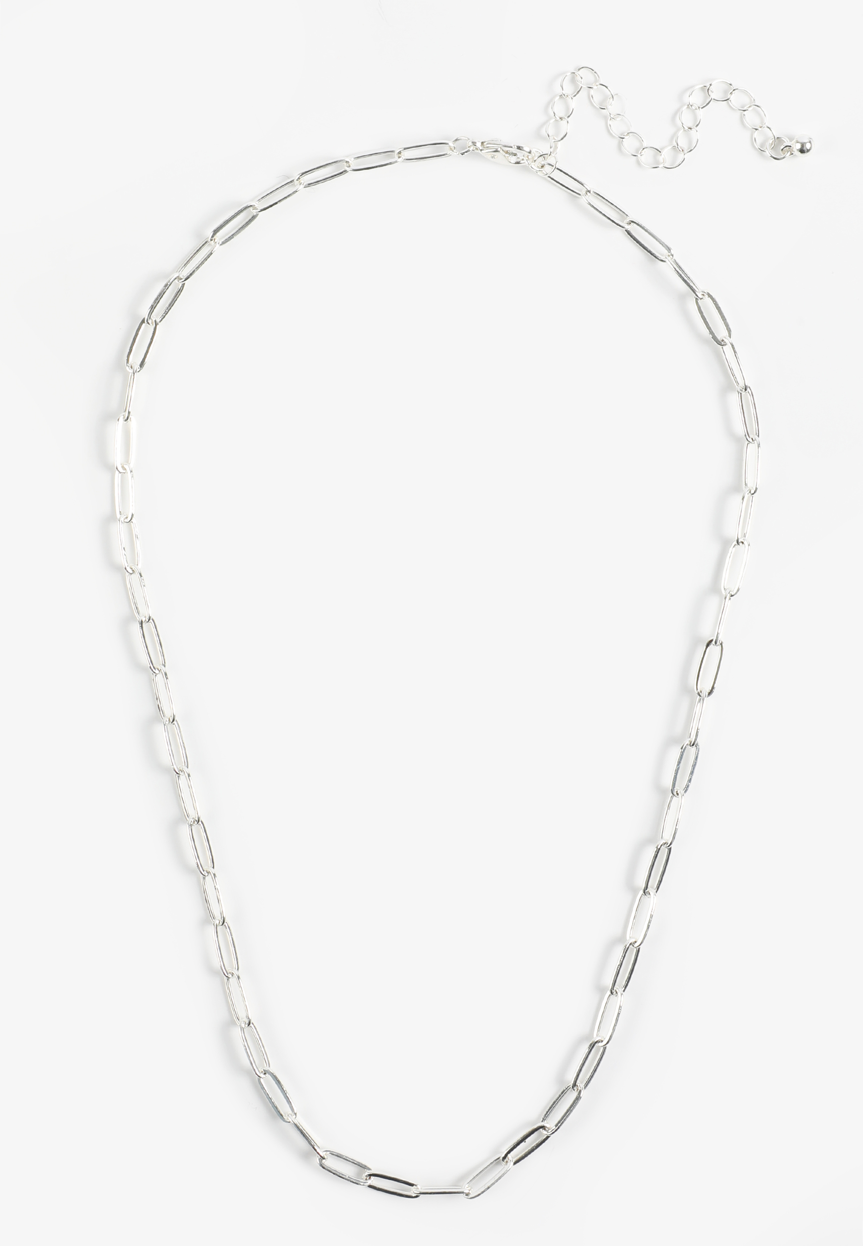 Everyday Layers Sterling Silver Plated Chain Necklace, C431, large