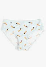 True Stretch Jersey Dachshund Hot Dog Print Hipster Panty, C9476, small