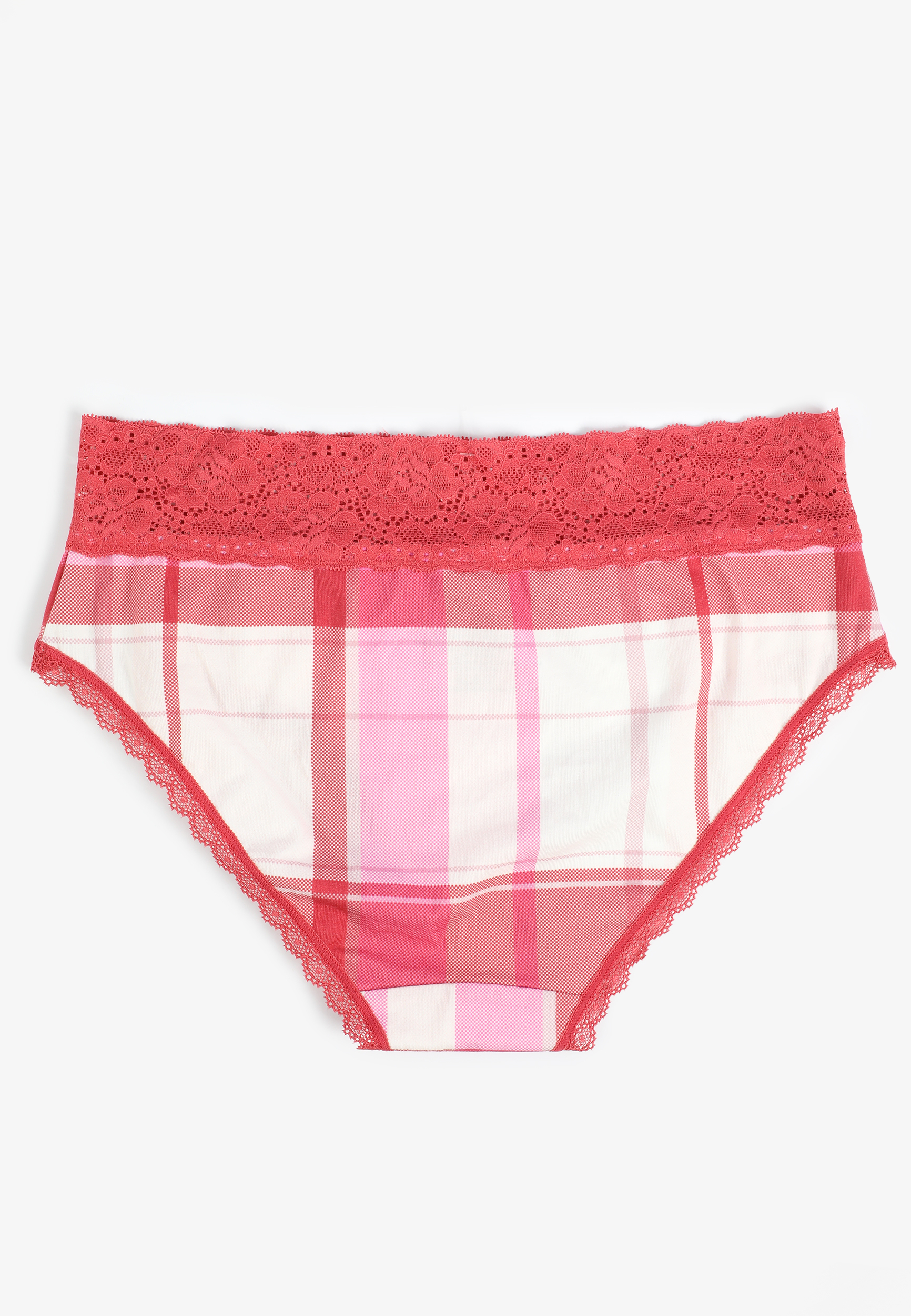 Simply Comfy Cotton Plaid Print Hipster Panty, C4905, large