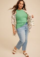 Floral Print Kimono, C5487, small