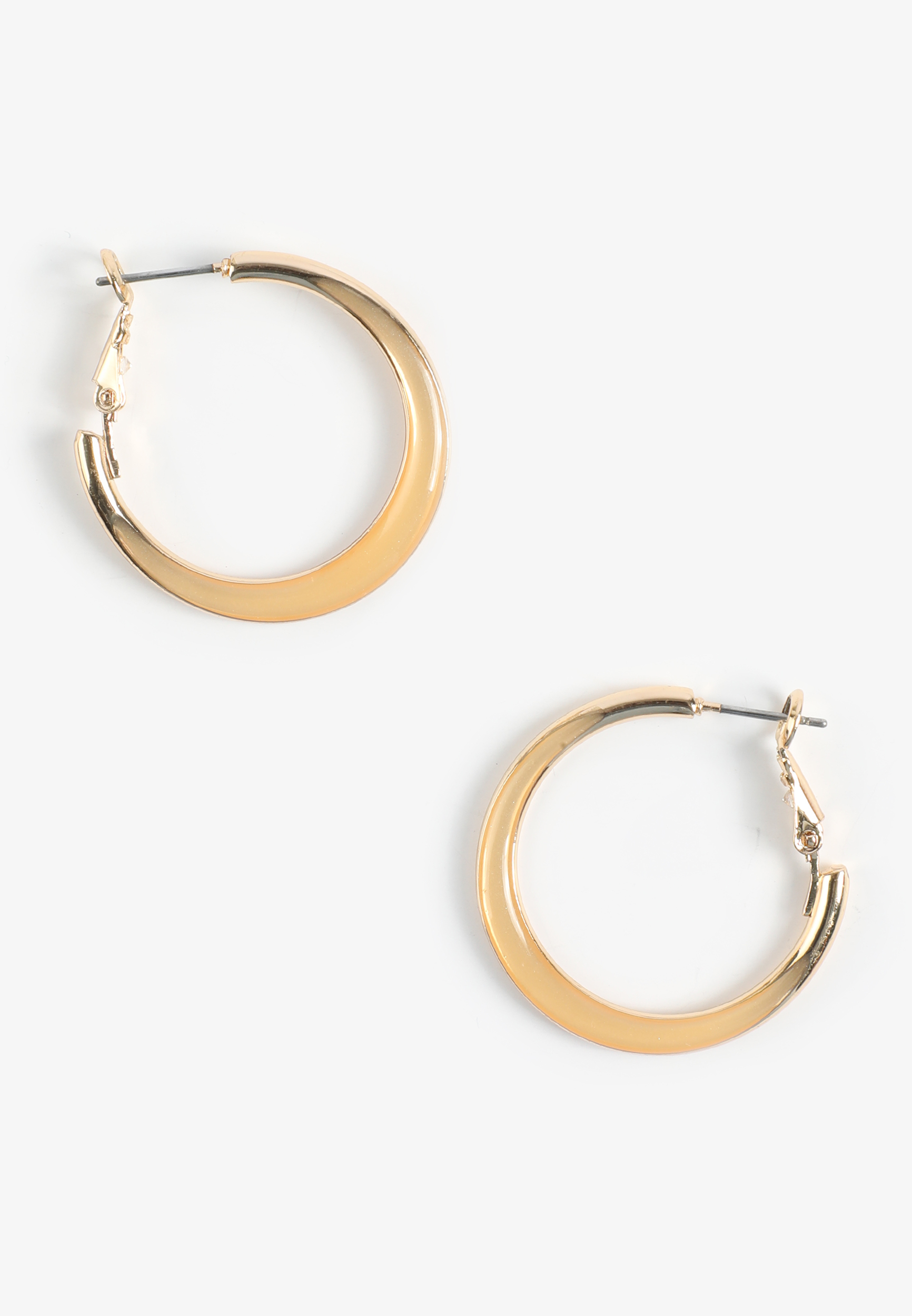 Resin Gold Hoop Earrings