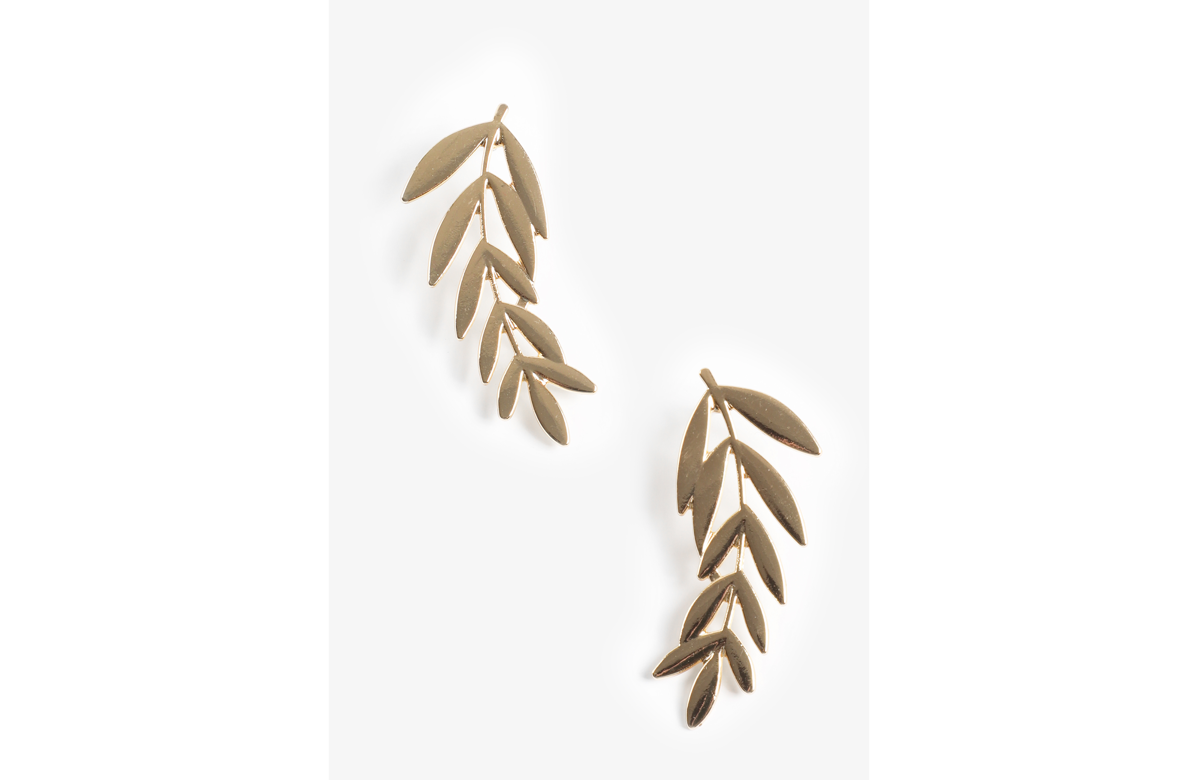 Gold Leaf Drop Earrings