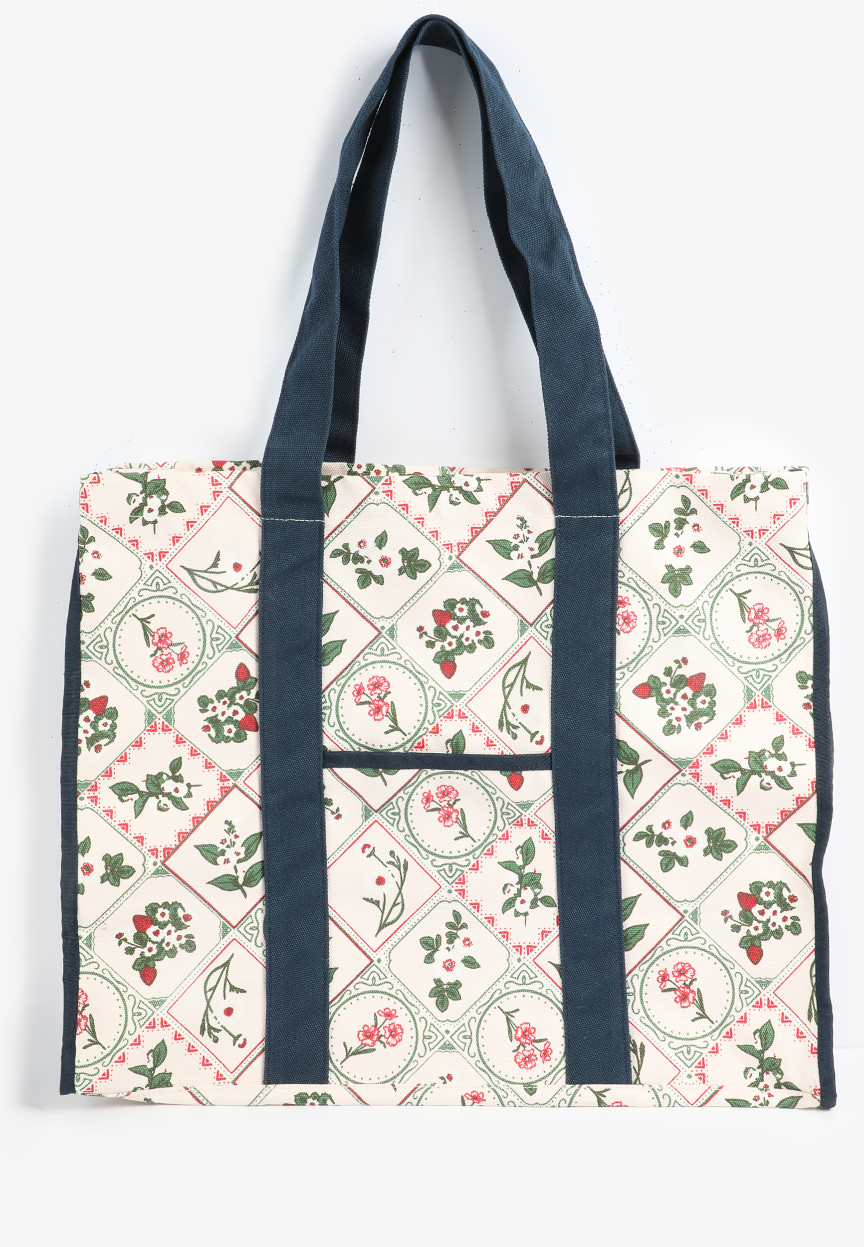 Blush Patchwork Canvas Carryall Tote Bag