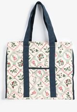 Blush Patchwork Canvas Carryall Tote Bag, C7368, small