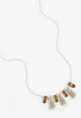 Brushed Mixed Metal Tab Drop Necklace, MIXED METAL, small