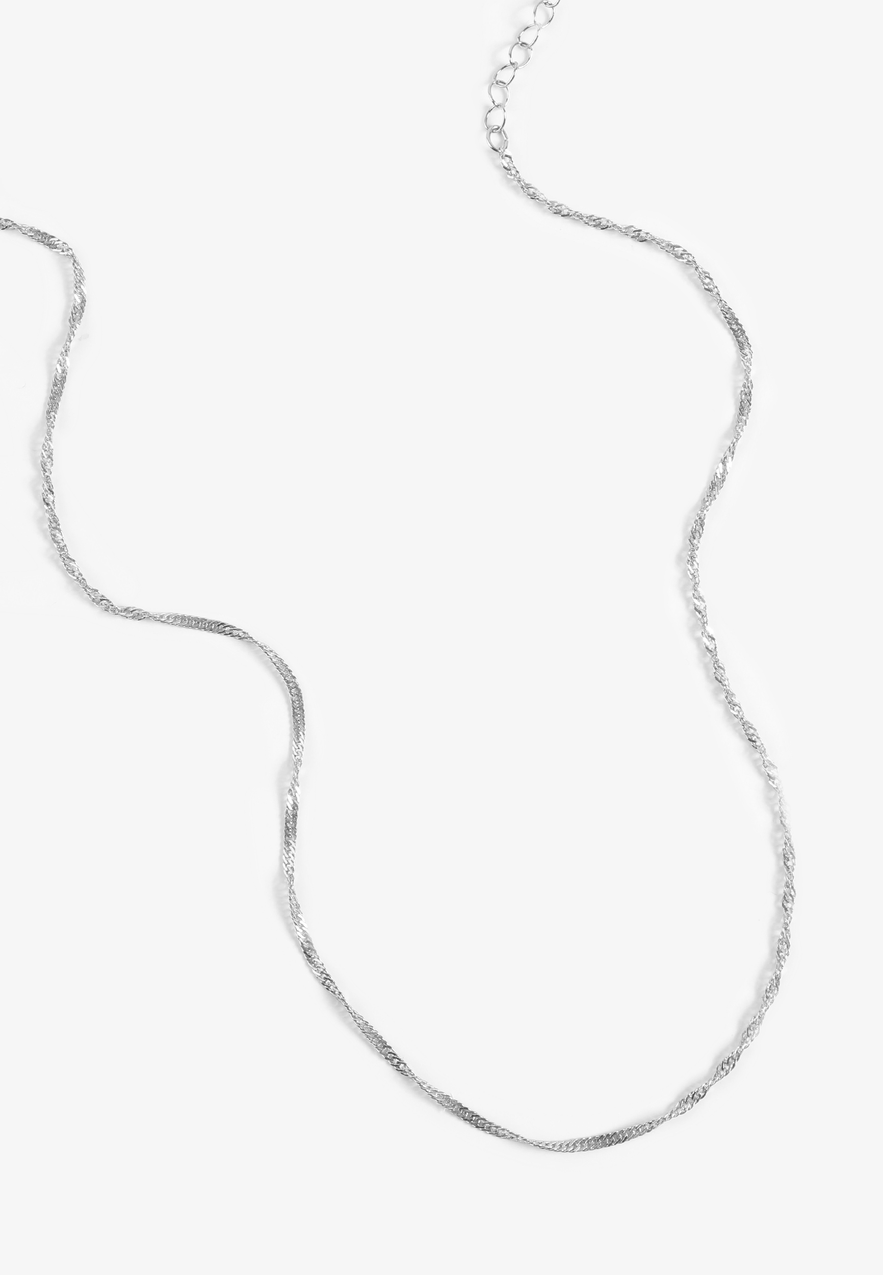 Everyday Layers Sterling Silver Plated Chain Necklace