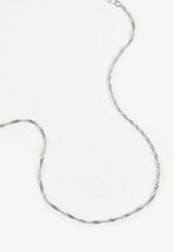Everyday Layers Sterling Silver Plated Chain Necklace, C431, small