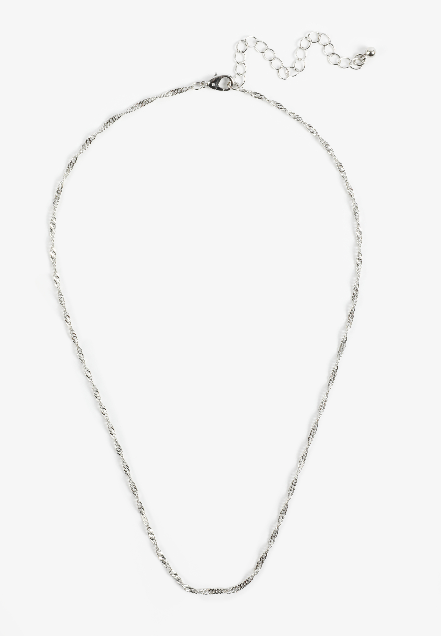Everyday Layers Sterling Silver Plated Chain Necklace, C431, large