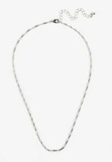 Everyday Layers Sterling Silver Plated Chain Necklace, C431, small