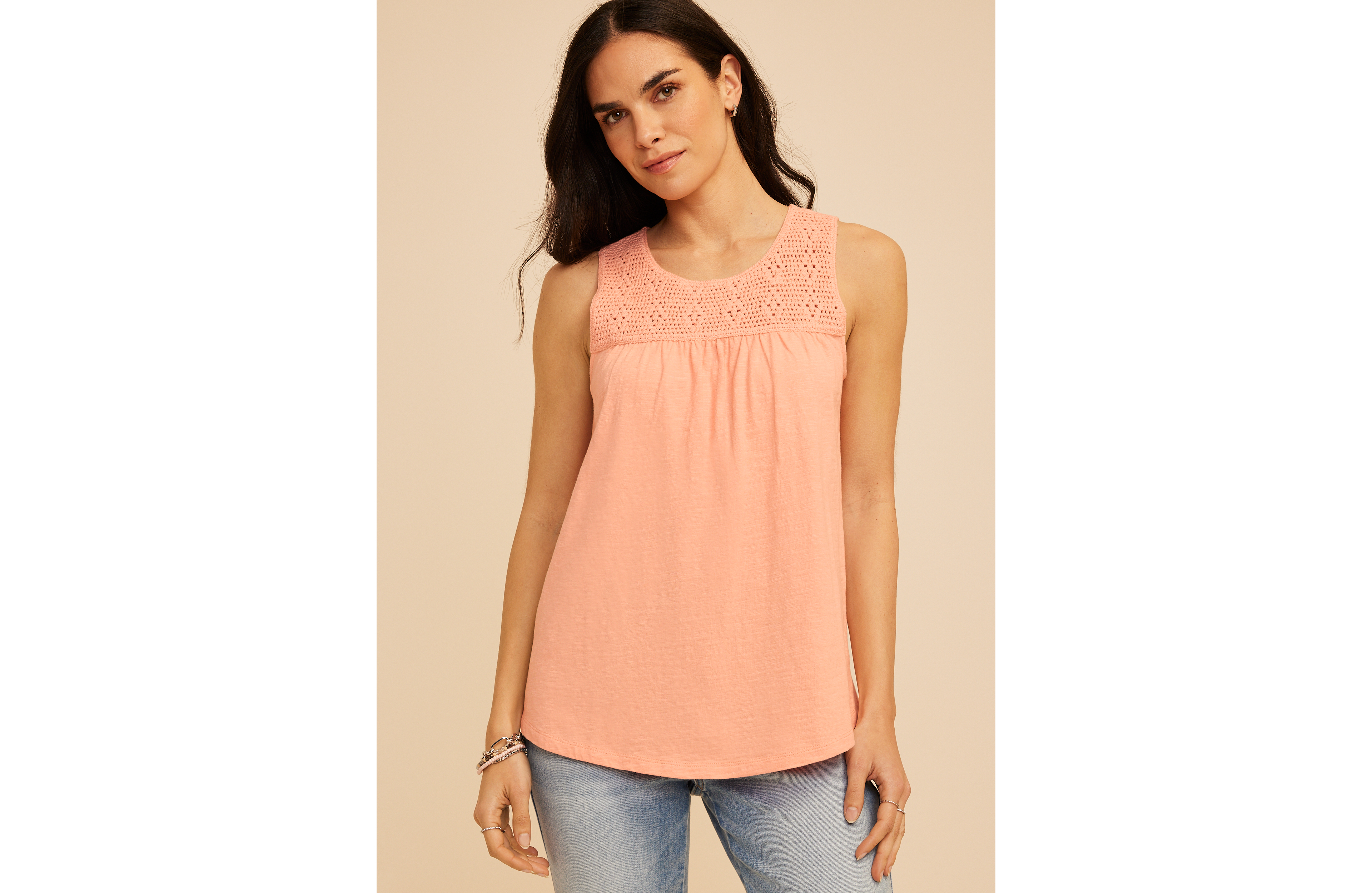 Crochet Yoke Tank Top