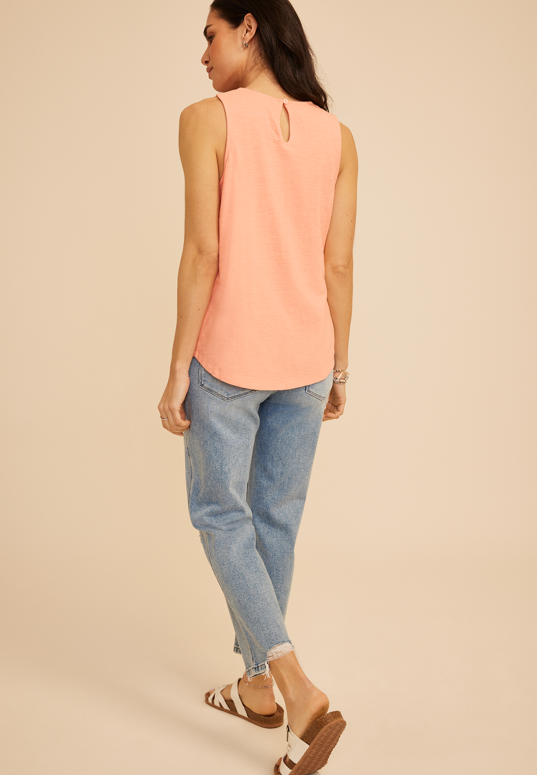 Crochet Yoke Tank Top, C9682, large