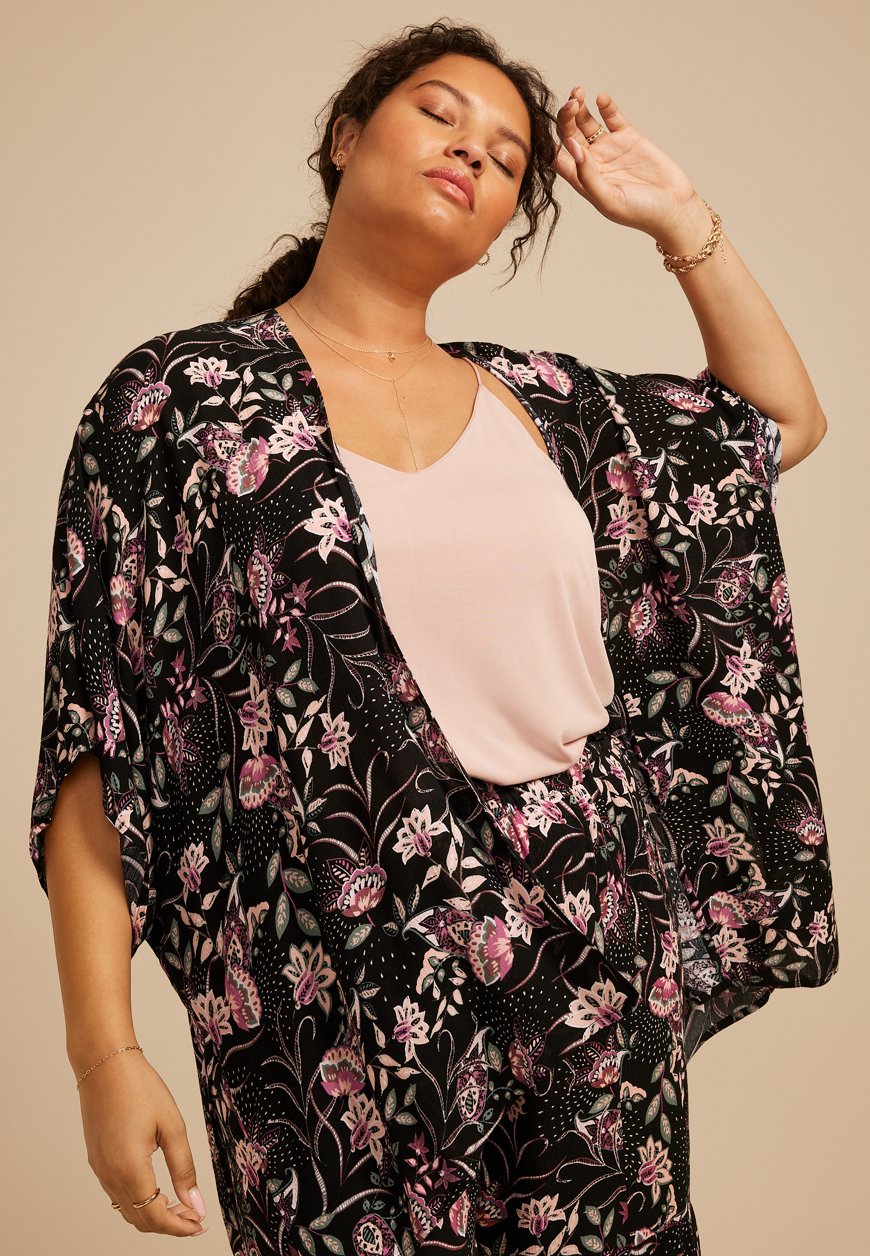 Paisley Floral Kimono, C1756, large