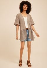 Open Stitch Crochet Kimono, C8714, small