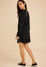 Black Cloud Scuba Knit Piping Crew Neck Sweatshirt, C106, small