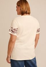 Plus Size Running Horse Oversized Fit Graphic Tee, GARDENIA, small