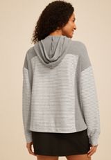 Striped Hooded Button Front Shacket, C1942, small