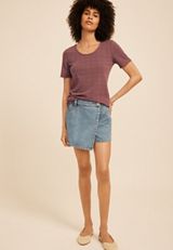 24/7 Floral Jacquard Short Sleeve Tee, C9902, small
