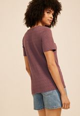24/7 Floral Jacquard Short Sleeve Tee, C9902, small