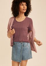 24/7 Floral Jacquard Short Sleeve Tee, C9902, small