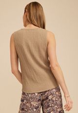 Textured Button Front Tank Top, C8714, small