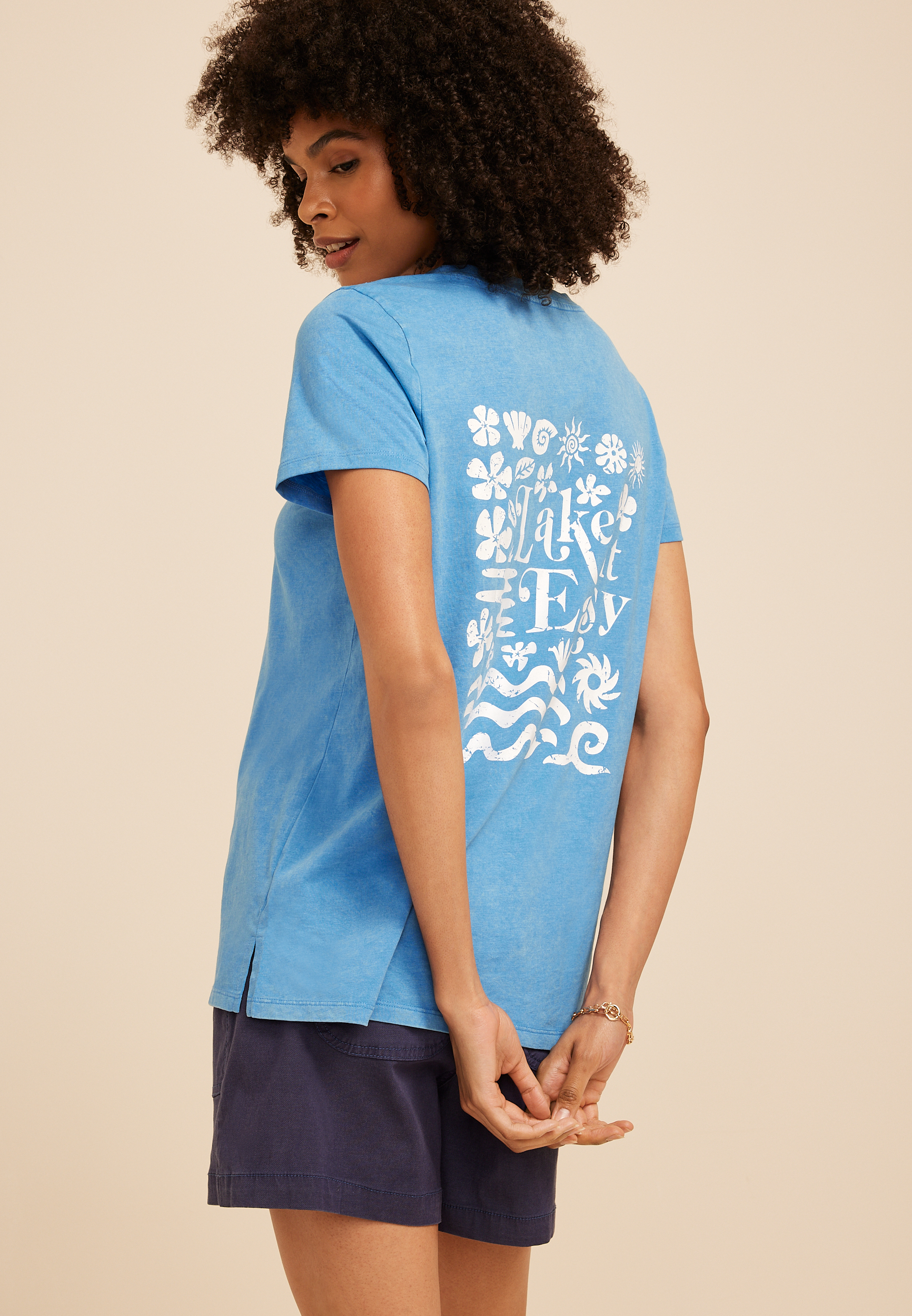 Lake It Easy Classic Fit Graphic Tee, CAMPUNULA, large