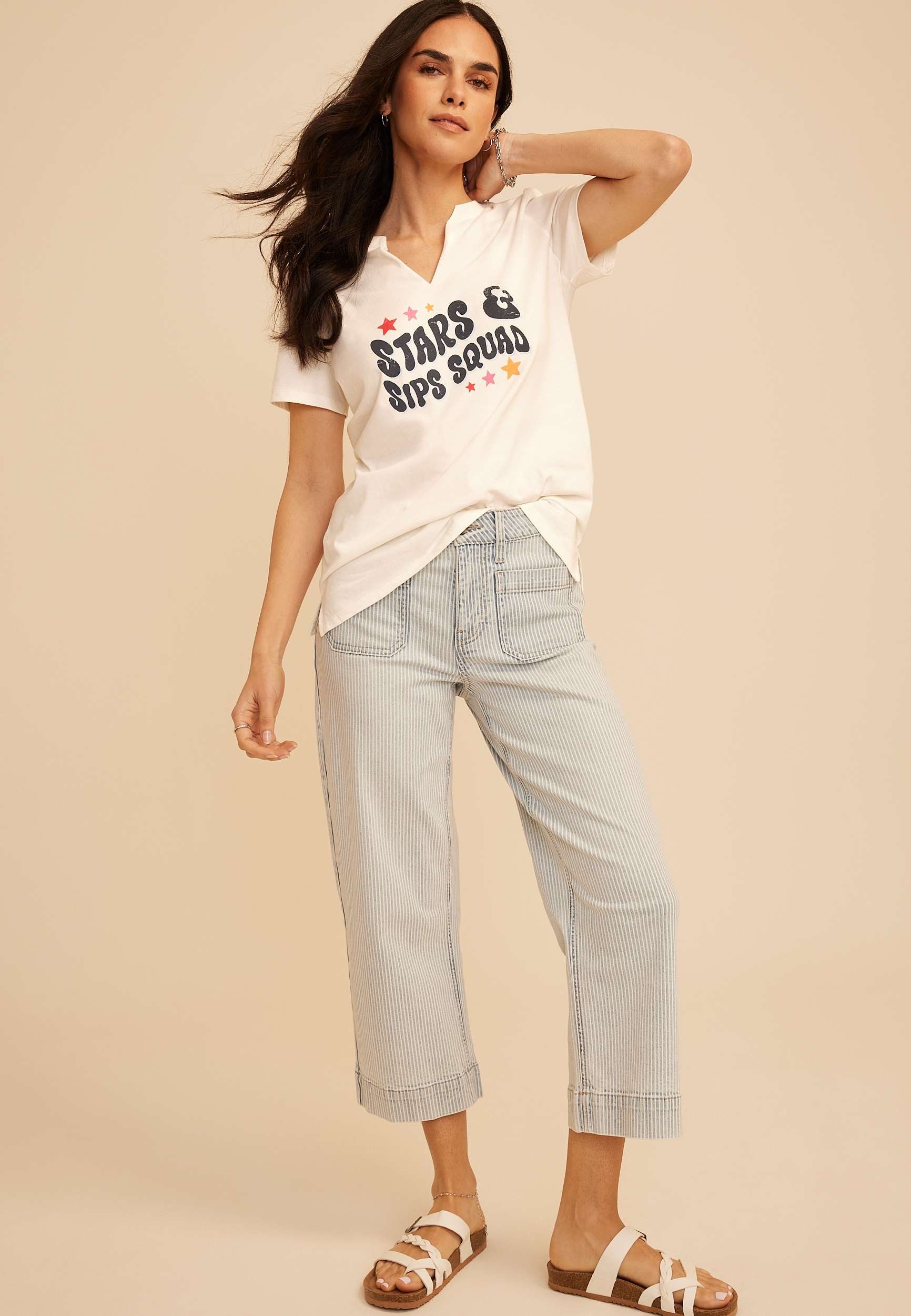 Americana Stars And Sips Classic Fit Graphic Tee