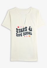 Americana Stars And Sips Classic Fit Graphic Tee, C9298, small