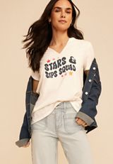 Americana Stars And Sips Classic Fit Graphic Tee, C9298, small