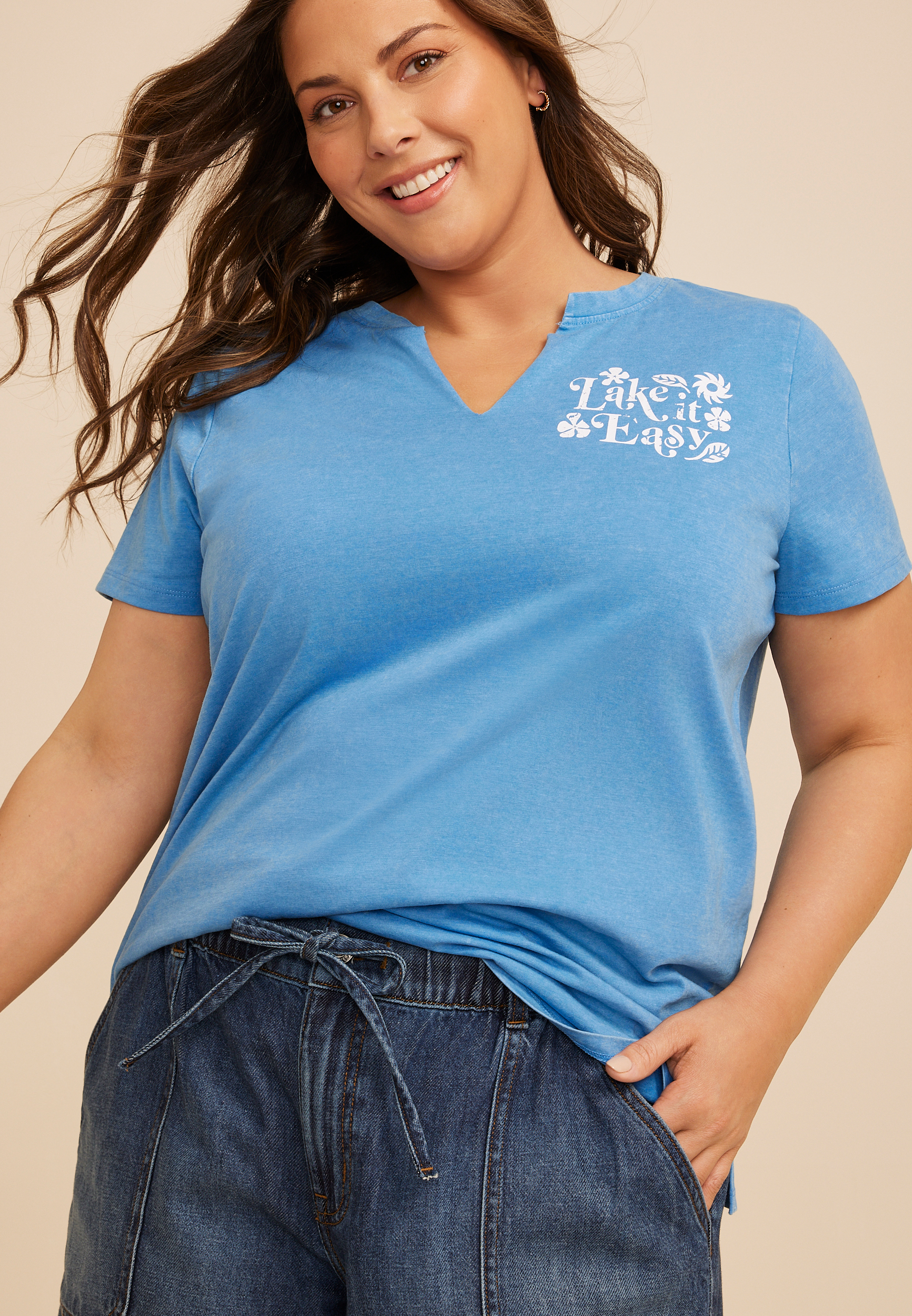Plus Size Lake It Easy Classic Fit Graphic Tee