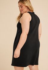 Plus Size Cloud Scuba Knit Tank Dress, C106, small