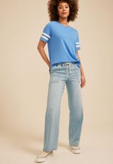 m jeans by maurices&trade; High Rise Knit Pull On Wide Leg Jean, C2806, small