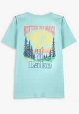 Better To Wake At The Lake Oversized Fit Graphic Tee, AQUIFER, small