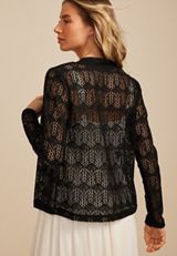 Open Stitch Crochet Cardigan, C106, small