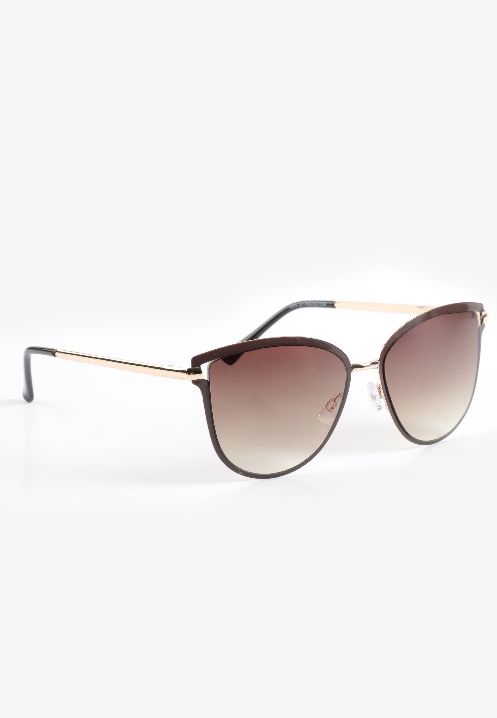 Enamel Metal Trim Cat Eye Sunglasses