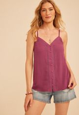 Ladder Trim Button Front Cami, C4867, small