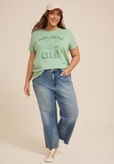 Plus Size Dog Mom Club Classic Fit Graphic Tee, GRANITE GREEN, small
