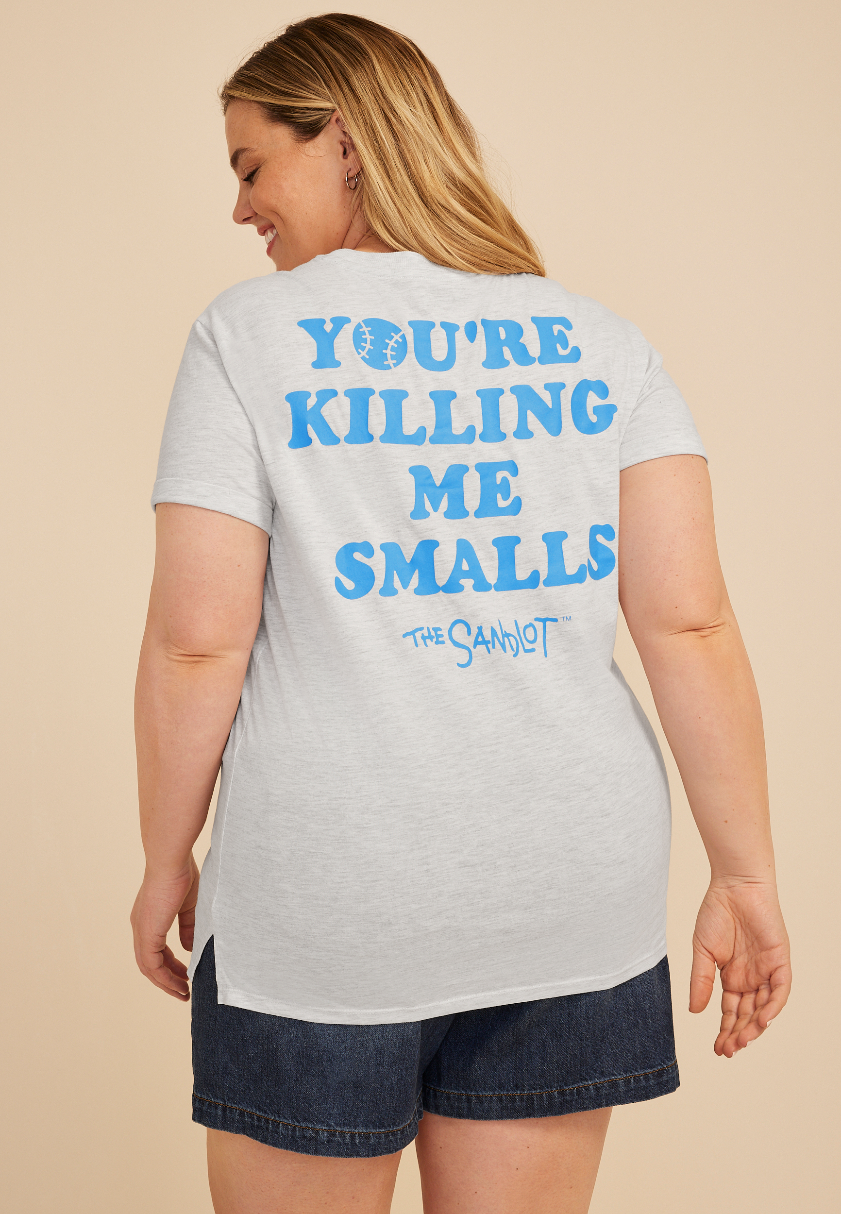 Plus Size Sandlot Oversized Fit Graphic Tee, C3348, large