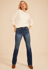 KanCan&trade; High Rise Double Button Pieced Waist Bootcut Jeans, C258, small