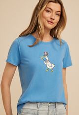 Americana Goose Sparkler Classic Fit Graphic Tee, C4820, small