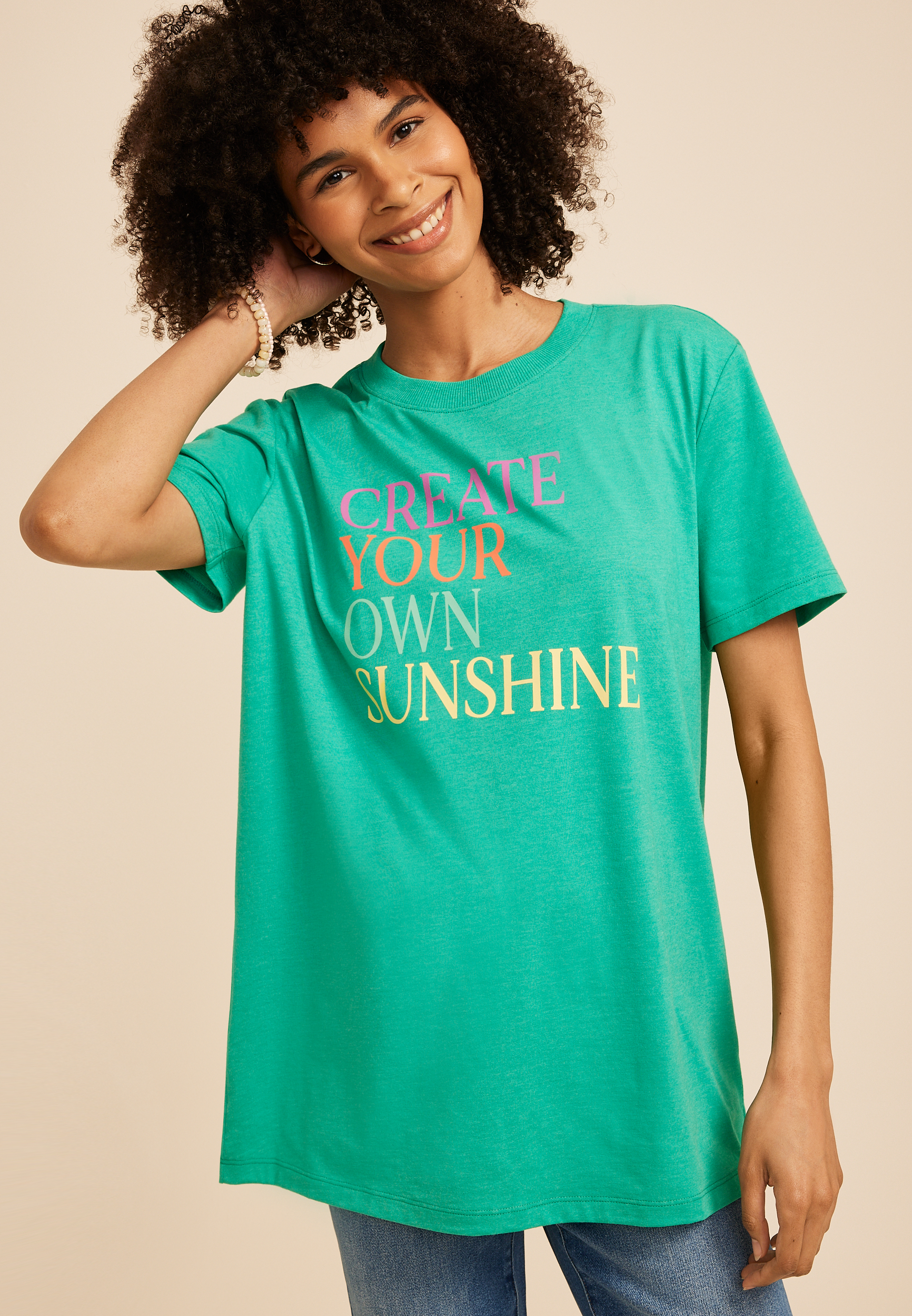 Create Your Own Sunshine Oversized Fit Graphic Tee