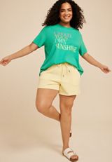 Plus Size Create Your Own Sunshine Oversized Fit Graphic Tee, C1461, small