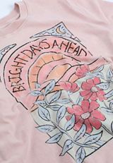 Bright Days Ahead Oversized Fit Graphic Tee, C3267, small