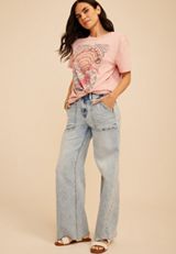 Bright Days Ahead Oversized Fit Graphic Tee, C3267, small