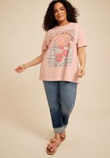 Plus Size Bright Days Ahead Oversized Fit Graphic Tee, C3267, small