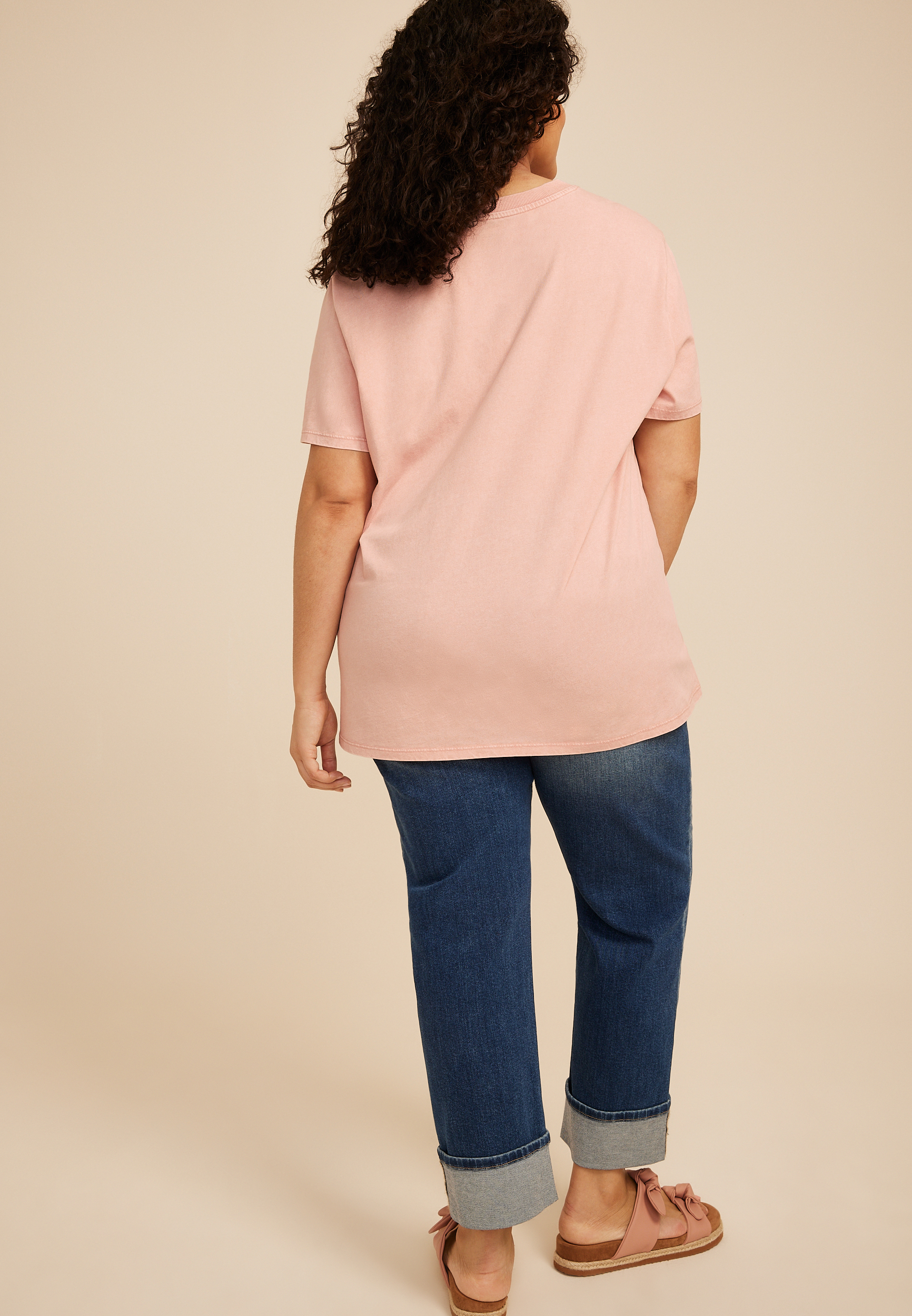Plus Size Bright Days Ahead Oversized Fit Graphic Tee, C3267, large