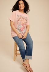 Plus Size Bright Days Ahead Oversized Fit Graphic Tee, C3267, small