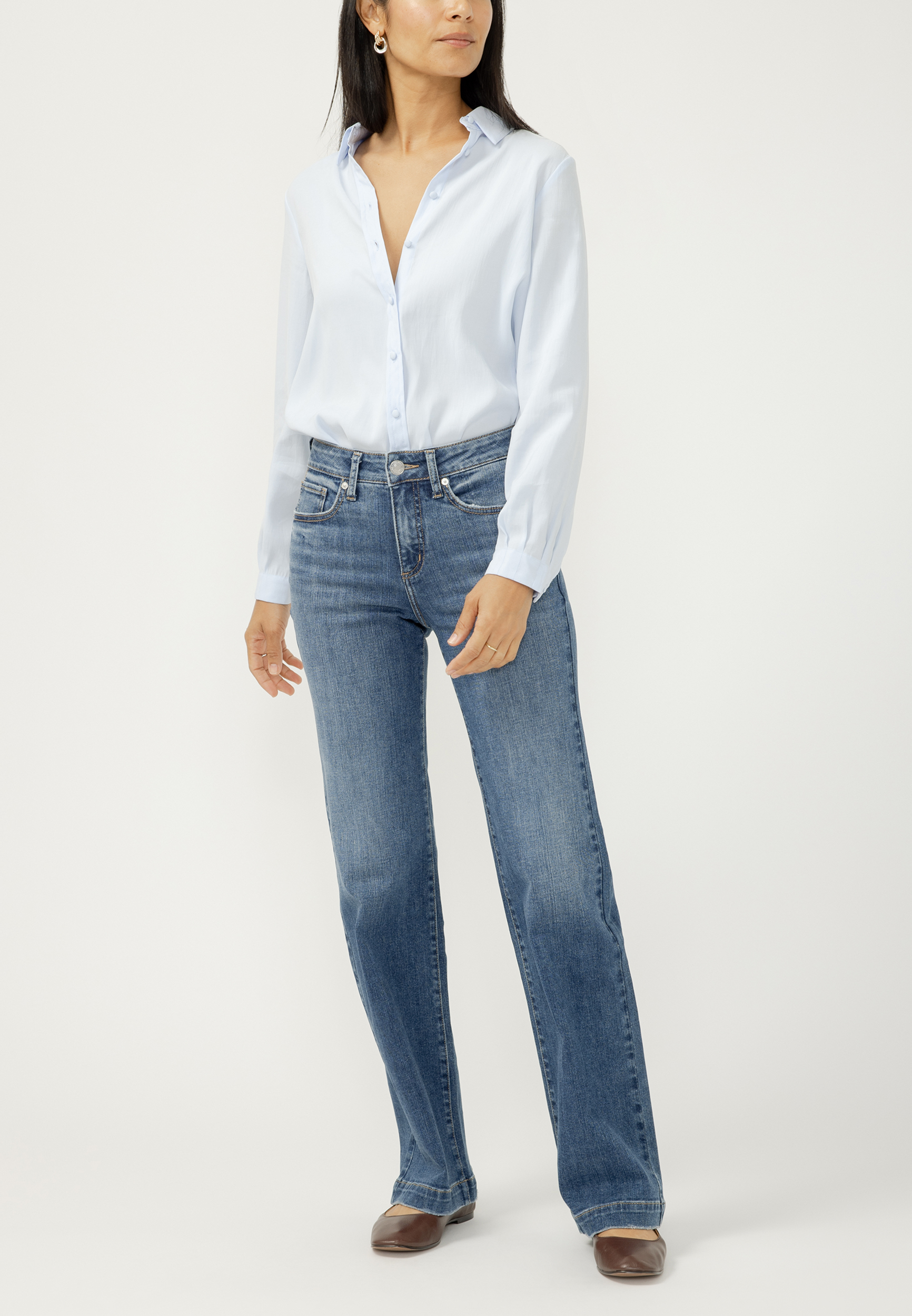 Silver Jeans Co.&reg; Avery Curvy High Rise Seamed Trouser Jean