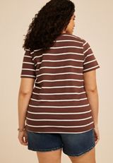 Plus Size 24/7 Dawson Stripe Crew Neck Tee, C6115, small