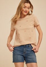 24/7 Dawson Shell Print Crew Neck Tee, C8582, small